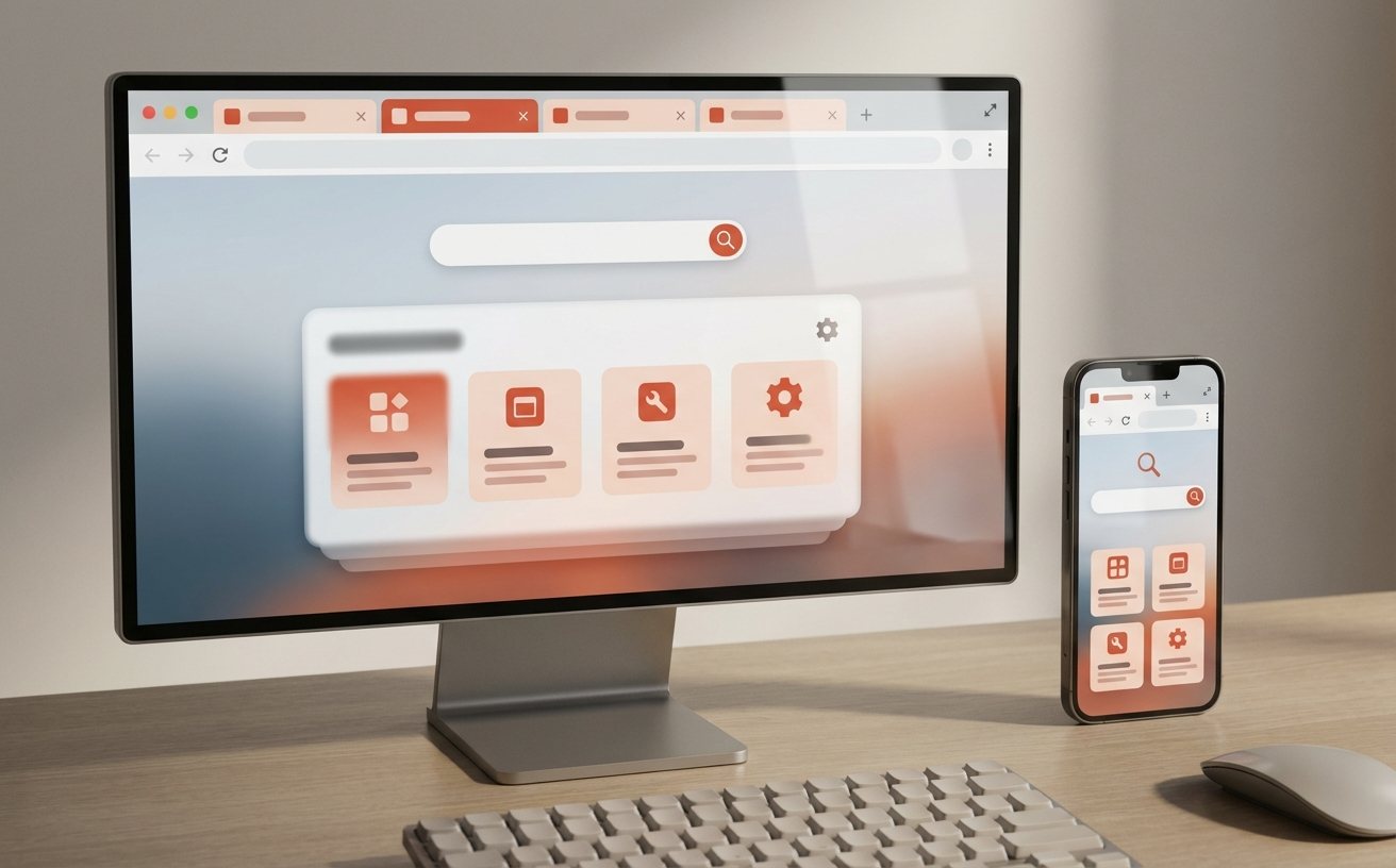 谷歌浏览器标签导航与界面故障排查演示